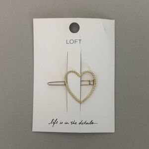 NWT Loft Gold Heart Hair Clip